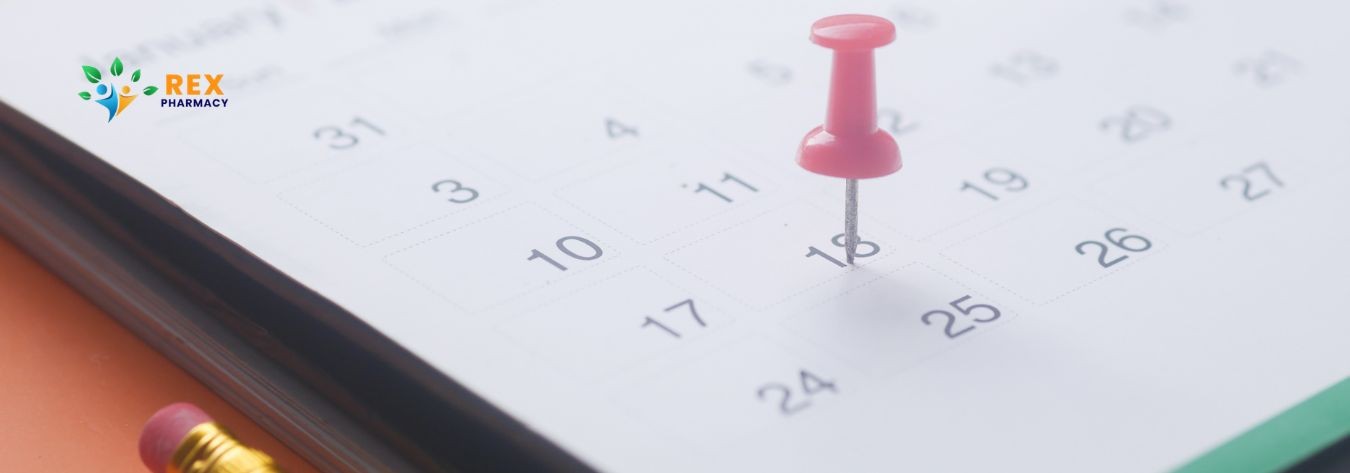 Calendar indicating weight loss timeline